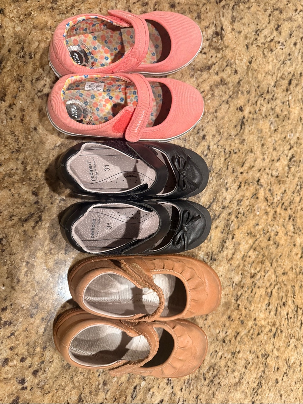 Kids Mary Jane Shoes - Pink, Black, Tan